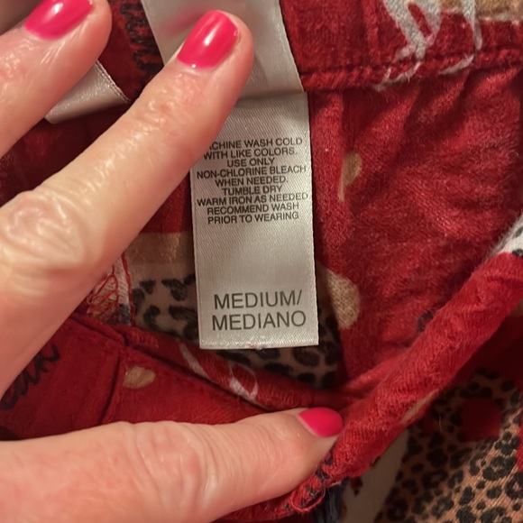 Red cheetah coffee cup Sleep pajama draw string pants - Picture 7 of 8